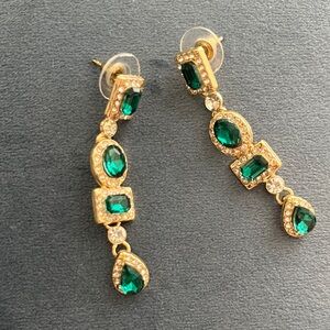 Bundle 3 for 15 Elegant Gold and Green Drop Earrings